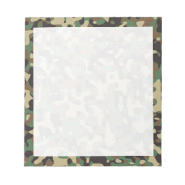 Woodland Tan Brown Green Gray Camouflage Notitieblok