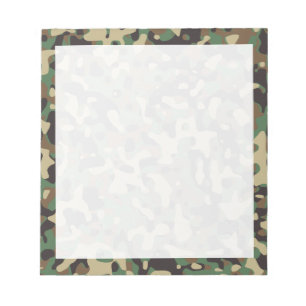 Woodland Tan Bruin Groen Grijs Camo Camouflage Notitieblok