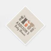 Woodland thema Baby shower servetten (Hoek)