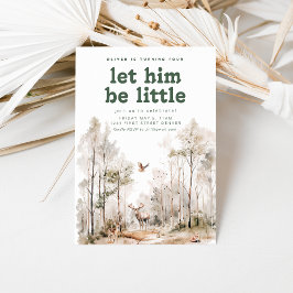 Woodland thema Verjaardagsfeestuitnodiging Kaart