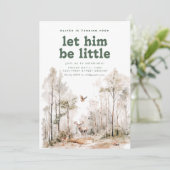 Woodland Thème Anniversaire Fête Invitation (Debout devant)