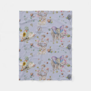 Woodland Theme Baby Fleece Deken