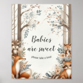 Woodland Theme baby shower Poster (Voorkant)