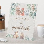 Woodland thème bébé garçon douche panneau du livre (In SItu)