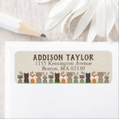 Woodland Thème de retour Adresse Étiquettes Baby s (En situation)