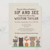 Woodland Theme SIP en Bekijk uitnodigingen (Voorkant / Achterkant)