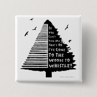 Woodland Tin Whistle Pin Badge Vierkante Button 5,1 Cm