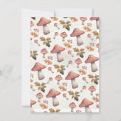 Woodland Toadstool Mushroom Baby shower Kaart (Achterkant)