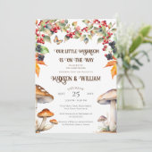 Woodland Toadstool Mushroom Herfst Baby shower Kaart (Staand voorkant)