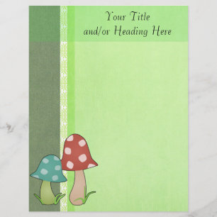 Woodland Toadstools Letterhead Persoonlijk Briefhoofd