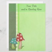 Woodland Toadstools Letterhead Persoonlijk Briefhoofd (Voorkant / Achterkant)