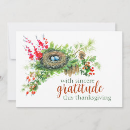 Woodland Treasures Employee Thanksgiving Feestdagenkaart