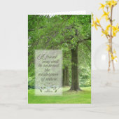 Woodland Trees Friendship | Emerson Quotation Kaart (Gele Bloem)