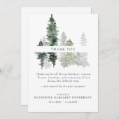 Woodland Trees rouwbegrafenis dank u Bedankkaart (Voorkant / Achterkant)