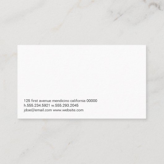 Woodland Trees Visitekaartje (Achterkant)