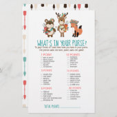 Woodland Tribal Boho Wat zit er in je Purse Game (Voorkant / Achterkant)