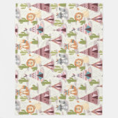 Woodland Tribal Native American Seamless Pattern Fleece Deken (Voorkant)