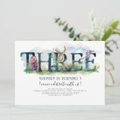 Woodland Trois - 3e Invitation d'anniversaire (Debout devant)