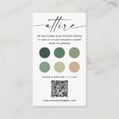 Woodland trouwjurk code + QR | boskledij Informatiekaartje (Voorkant)