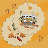 Woodland Twins Baby shower Favor Tags Bedankjes Labels
