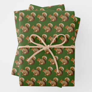 Woodland Vibes Squirrel Inpakpapier Vel