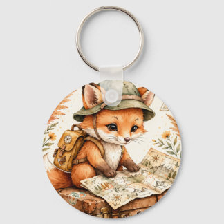Woodland Vos Verkenner Baby Shower Uitnodiging, Wa Sleutelhanger