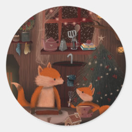 "Woodland Warmth" origineel kunstwerk van Tia Ronde Sticker