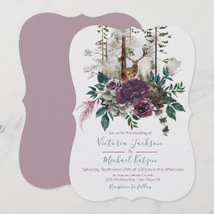 Woodland Watercolor Forêt invitations au mariage