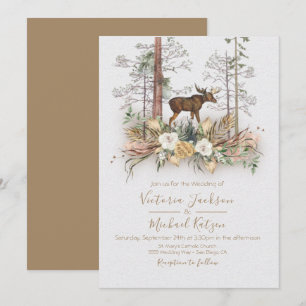 Woodland Watercolor Forêt invitations au mariage