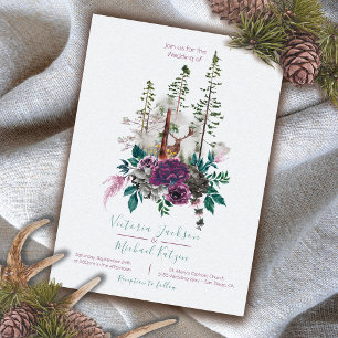 Woodland Watercolor Forêt invitations au mariage
