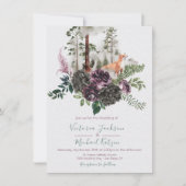 Woodland Watercolor Fox Forest Invitations de mari (Devant)