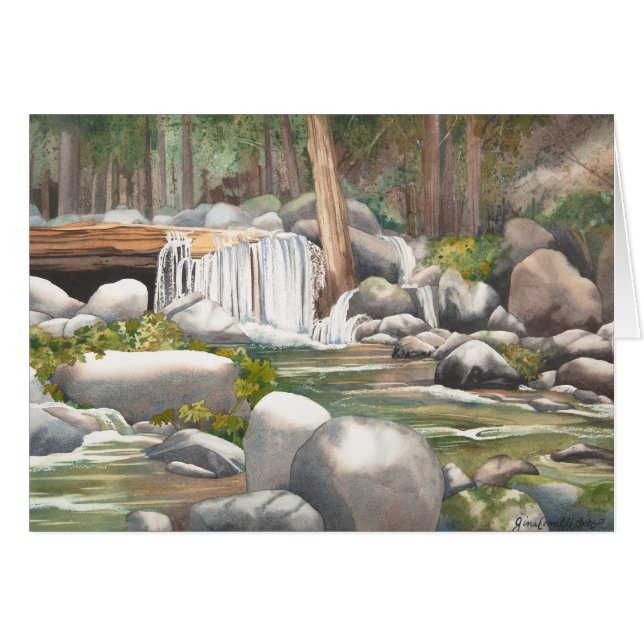 Woodland Waterfall Blank (Voorkant Horizontaal)