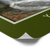 Woodland Waterfall Natuur Art Persoonlijk Poster (Hoek)