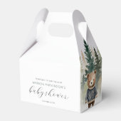 Woodland Waterverf Baby shower Bedankdoosjes (Achterkant)