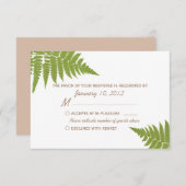 Woodland Wedding Fern RSVP (Voorkant / Achterkant)