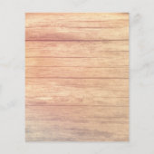 Woodland Wedding Theme Natuur Menu Sjabloon (Achterkant)