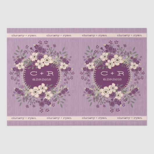 Woodland Wedding Tissuepapier (Voorkant)