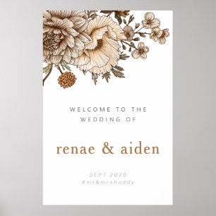 Woodland Welkomstbord, Vintage Boho Poster