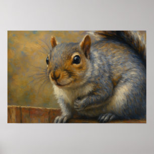 Woodland Whimsy - Realistisch Eekhoornportret Poster