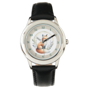Woodland Whisper- Fox Illustratie Horloge