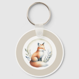 Woodland Whisper - Fox Keychain Button