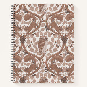 Woodland Whispers/Uilen en Eekhoorns in de Eik/mo Notitieboek