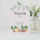 Woodland Wild EEN Bedankkaart (Staand voorkant)