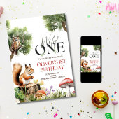 Woodland Wild One Birthday Invitation 1er Birthday