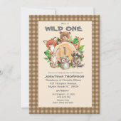 Woodland Wild Un Anniversaire Fête Invitation (Devant)