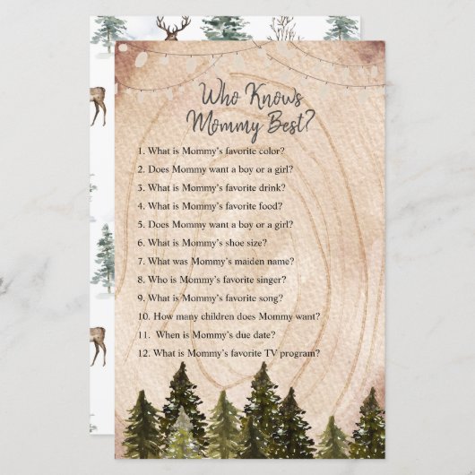 Woodland Winter Forest die mama het beste kent (Voorkant / Achterkant)