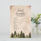 Woodland Winter Forest Word Scramble (Staand voorkant)