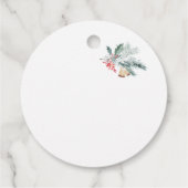 Woodland Winter Fox Pine Bedankjes Labels (Achterkant)