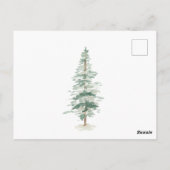 Woodland Winter Fox Pine Briefkaart (Achterkant)