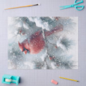 Woodland Winter Kardinaal Vogel Tissuepapier (Craft)